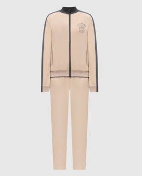 Stefano Ricci Beige tracksuit with embroidery K919077R31T26211P3D