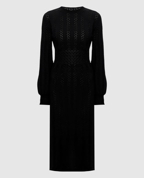 Twinset Black dress with openwork pattern 262TP3120
