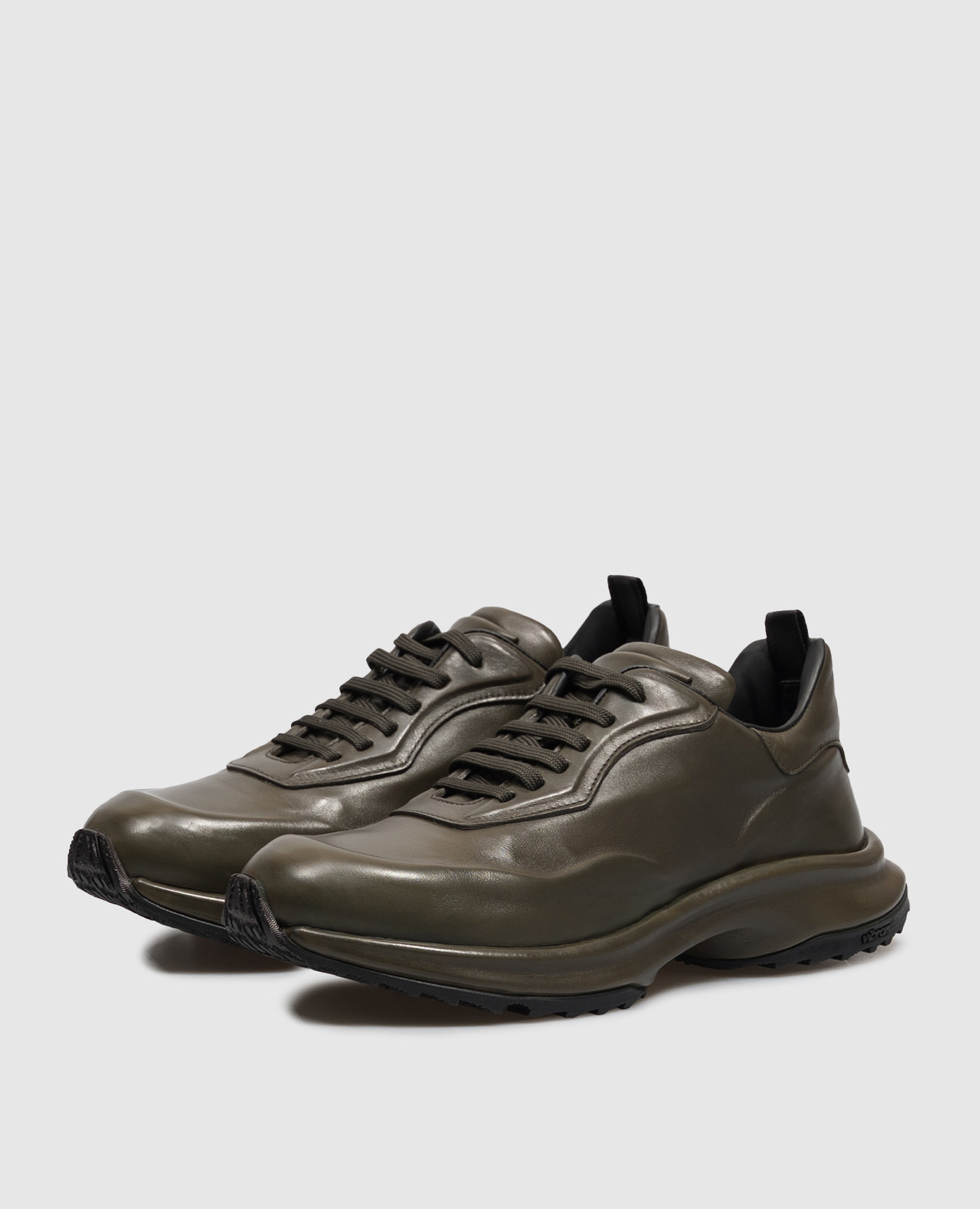 AXIS khaki leather sneakers Officine Creative 2