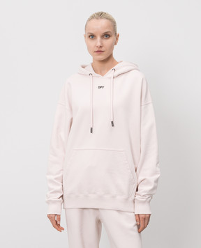 Off-White Pink hoodie with Paint Arrow print 44MBB085S26F00J