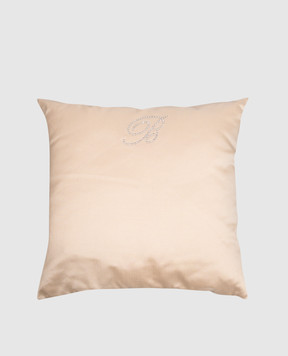 Blumarine Home Beige decorative pillow with crystals 42x42 H0000220013