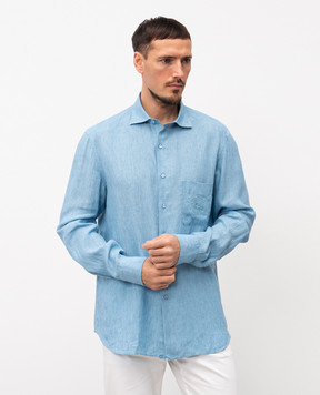 Stefano Ricci Blue linen shirt MC007893BX2922