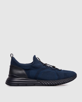 Stefano Ricci Blue sneakers with textured logo UV689G2459TSWY