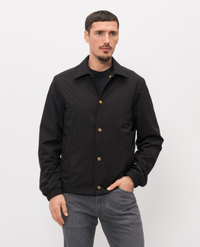 Stefano Ricci Black jacket with logo patch M6J6100150PL001HSAC64