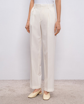 Maison Margiela MM6 White pants with wool S52KA0554M35436
