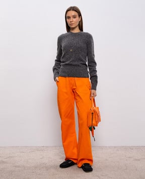 JW Anderson Orange jeans with logo patch DT0127PG1933