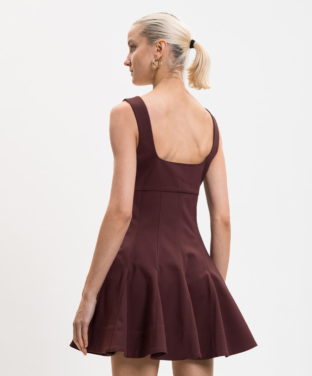 simkhai burgundy dress Oxblood Burke Draped Midi Dress main image 1