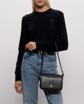 Ami Paris Black leather crossbody bag Paris ULL717AL0208