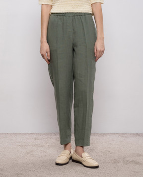 Peserico Green linen pants P0407202647