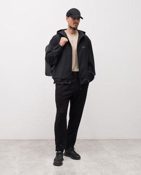 Dolce&Gabbana Black windbreaker with wool G9BSQTGK306