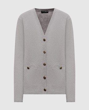 Dolce&Gabbana Gray wool cardigan FXVFJTJDVMU