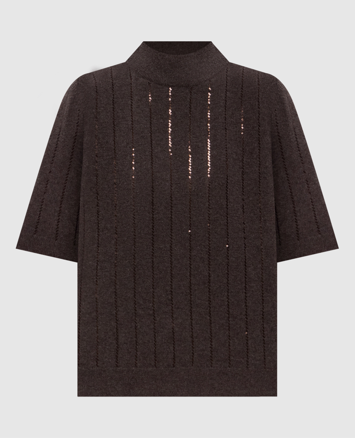 

Brown cashmere top Brunello Cucinelli