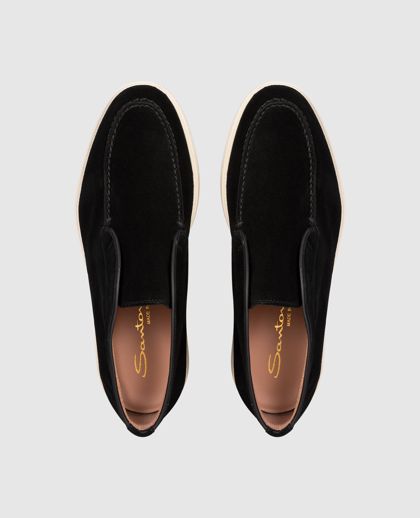 Black suede deserts Santoni 4