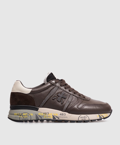 Brown leather sneakers LANDER