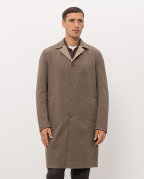 Stefano Ricci Brown wool coat M1ZSDB4000W0001P