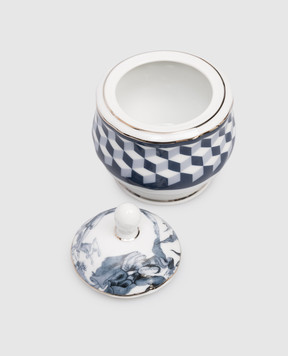 Baci Milano White porcelain sugar bowl Versailles SUGVER01
