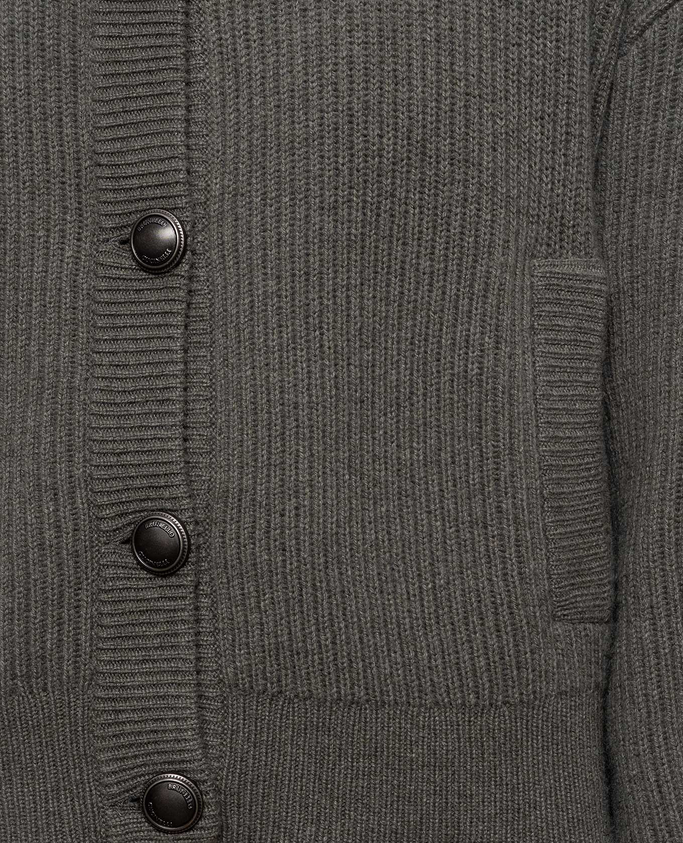 Green cashmere cardigan Brunello Cucinelli 5