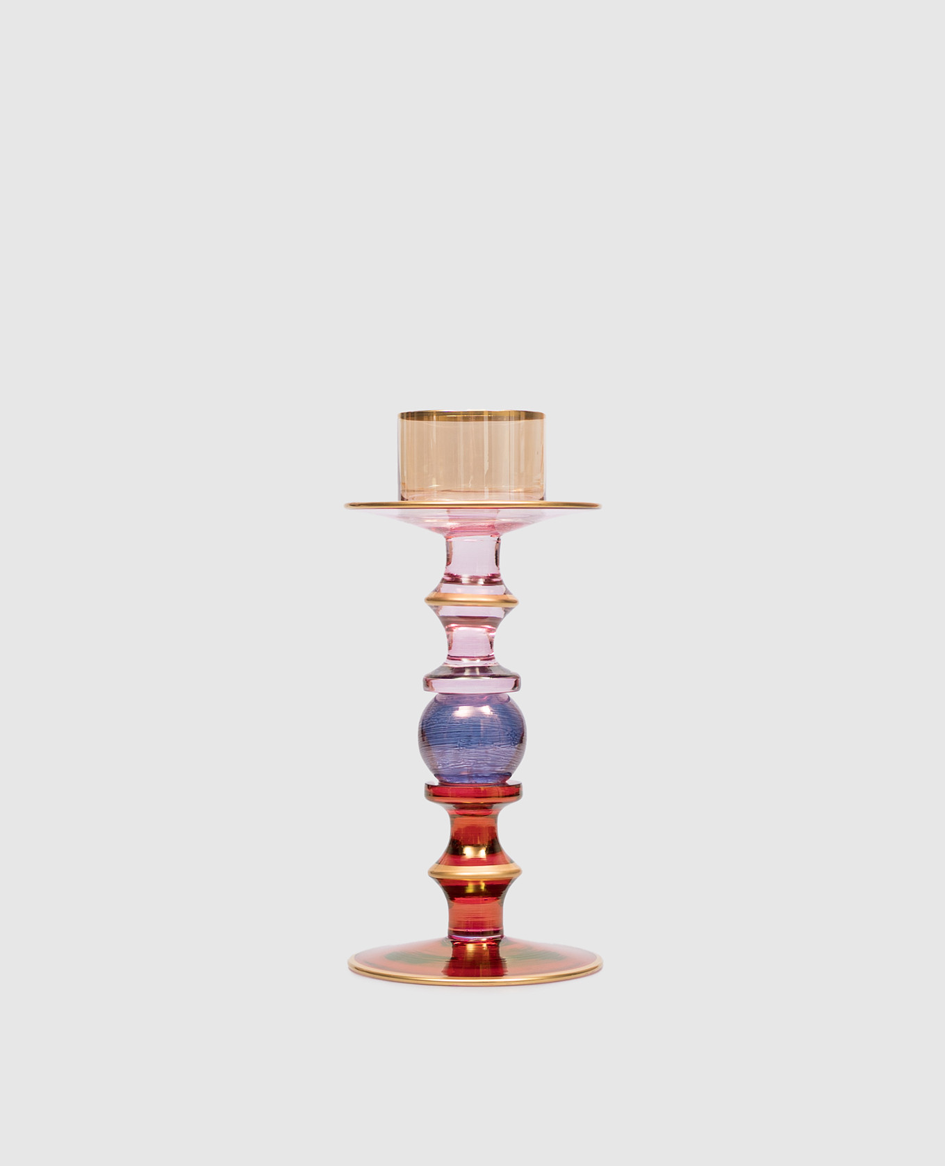 

Glass candlestick Griffe, White