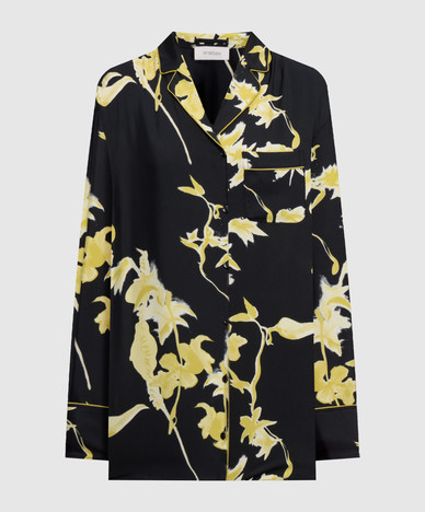 Black MANDARE silk blouse