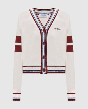 Off-White Ivory cardigan with wool 2FE00530T