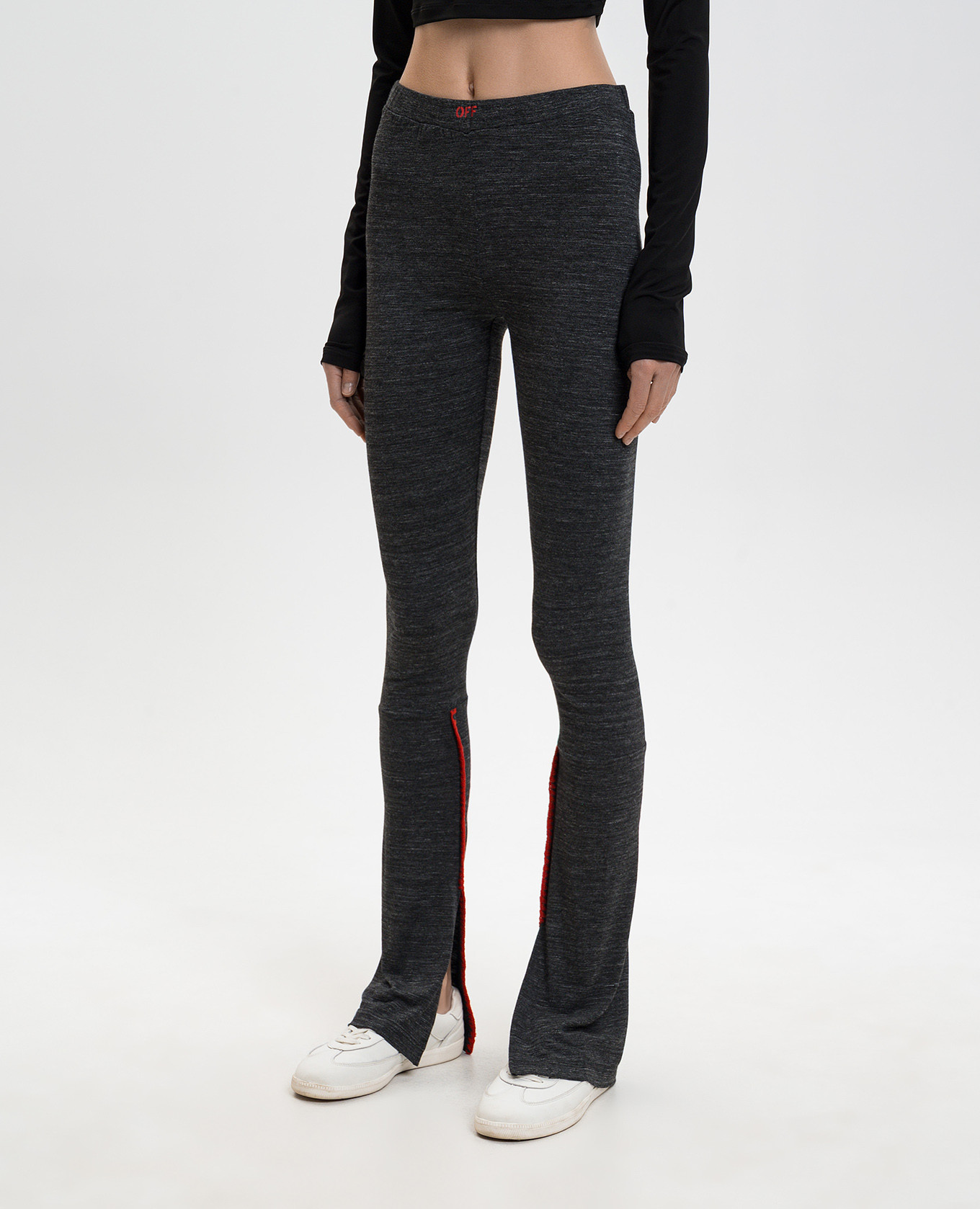 Grey melange leggings with logo Off-White 2