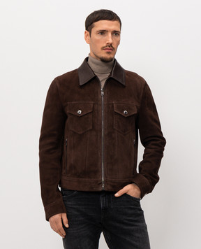Dolce&Gabbana Brown suede jacket G9BWJLHULY1