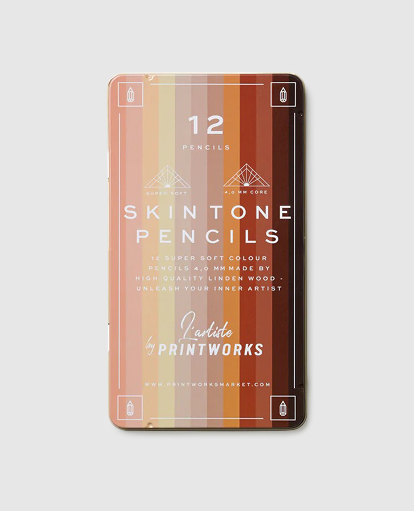 

leather TONE colored pencil set Printworks, White