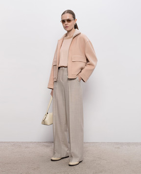 Peserico Pink wool and cashmere jacket with lurex A21081F05EA3197