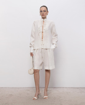 Ermanno Scervino Life Ivory linen Bermuda shorts D484P611GQII