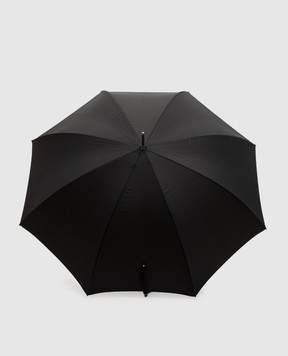 Pasotti Black umbrella-cane with brass knuckle handle with Swarovski crystals OMITUO478RASO67681