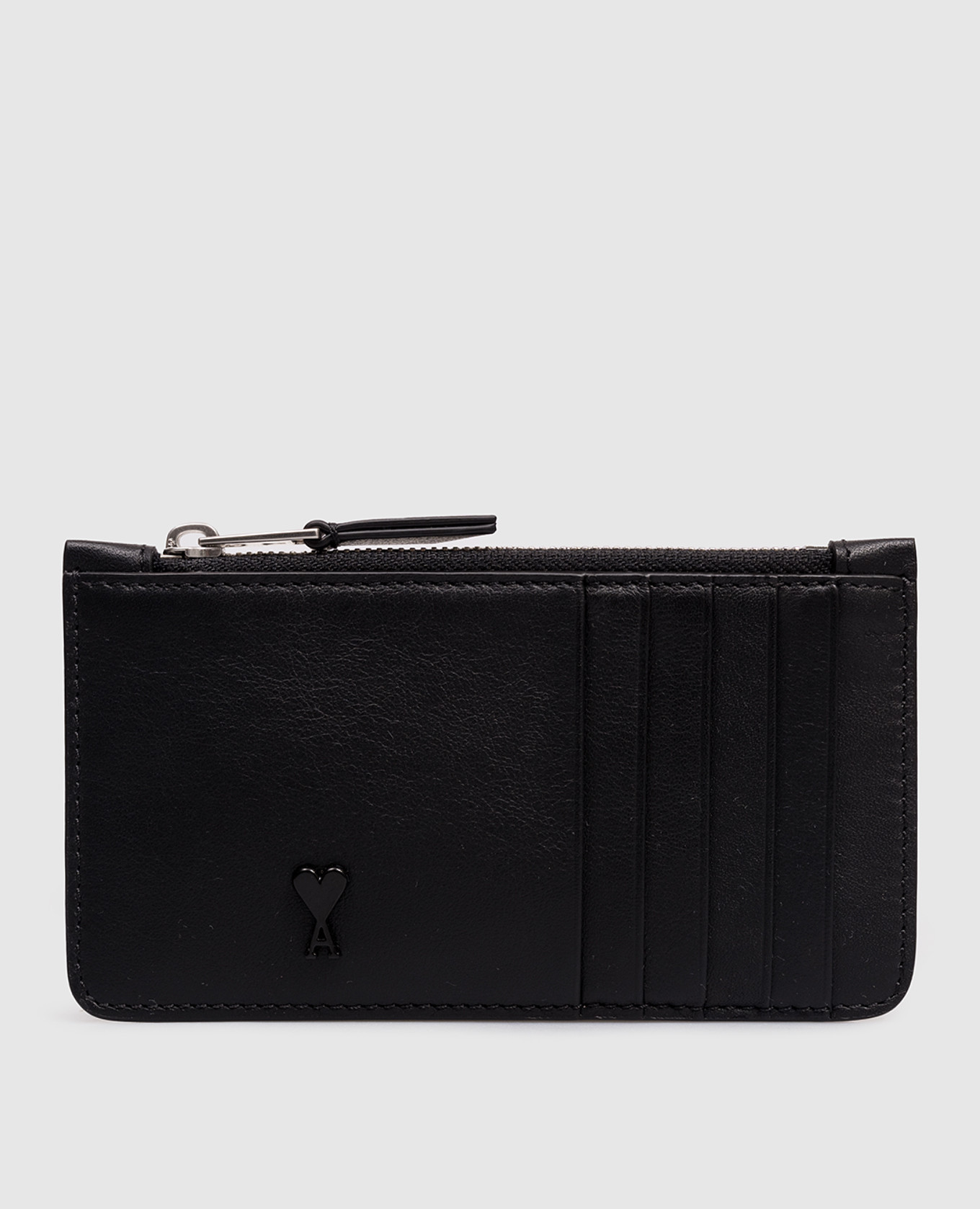 

Black leather cardholder with emblem Ami Paris