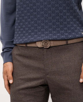 Stefano Ricci Beige suede belt N381SDC366P