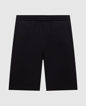 Stefano Ricci Black shorts with textured octagonal emblem M6T54R0030PAEA1T