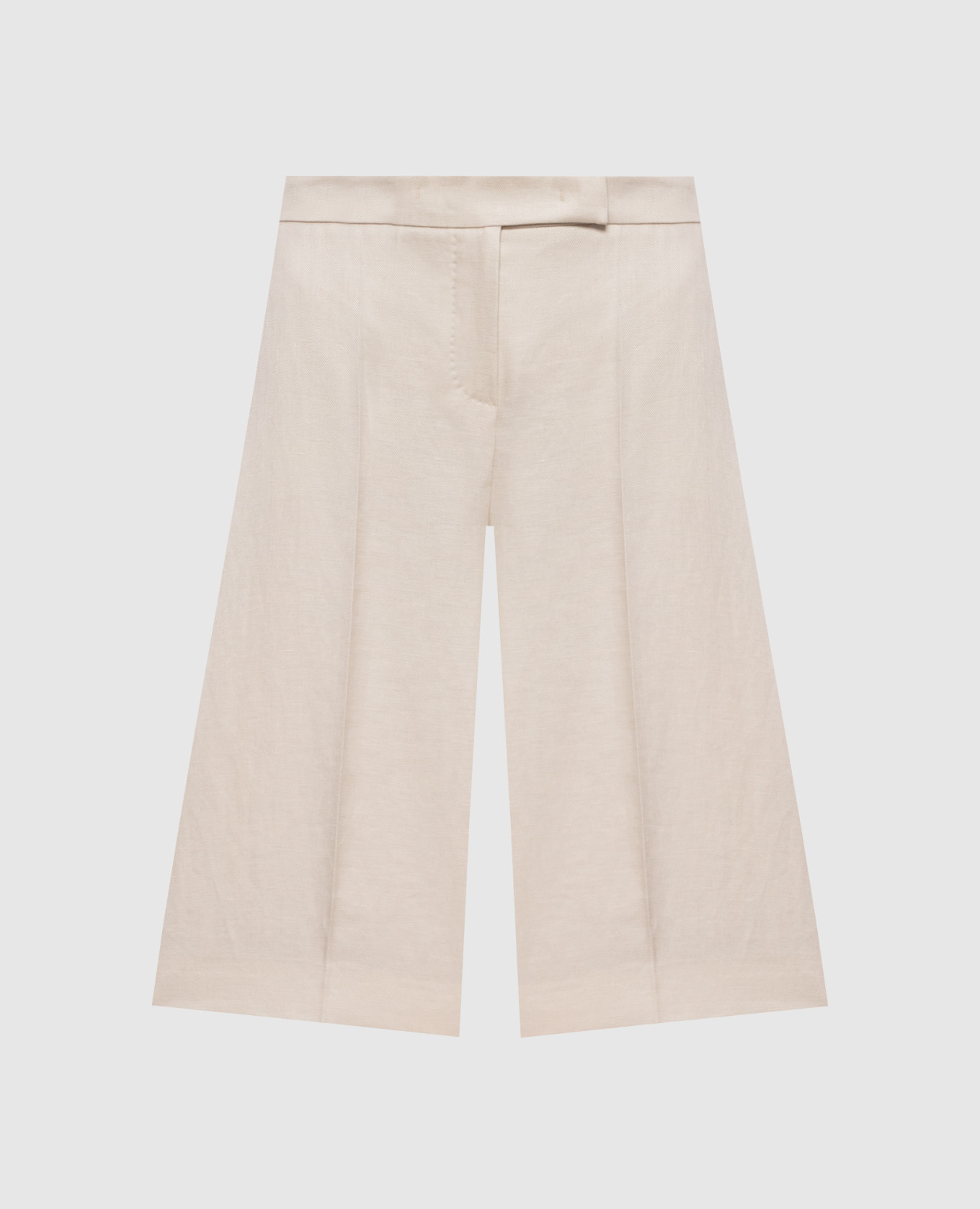 

Beige linen Bermuda shorts KAKI Max Mara