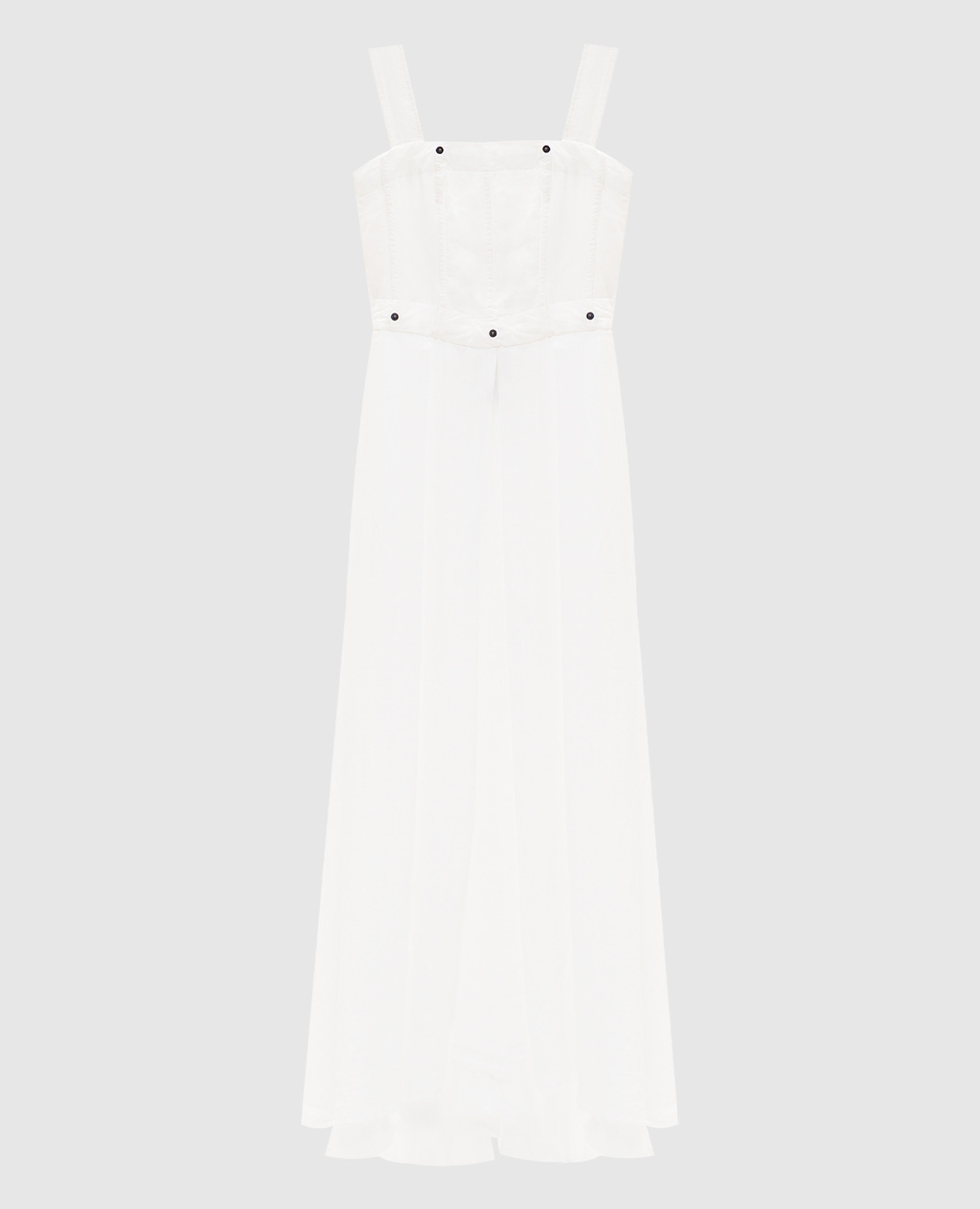 White dress with sash