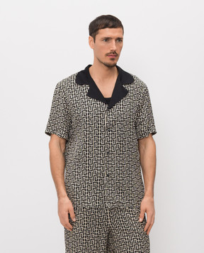 Balmain PB Labyrinthe monogram print shirt GH1HN133VI36