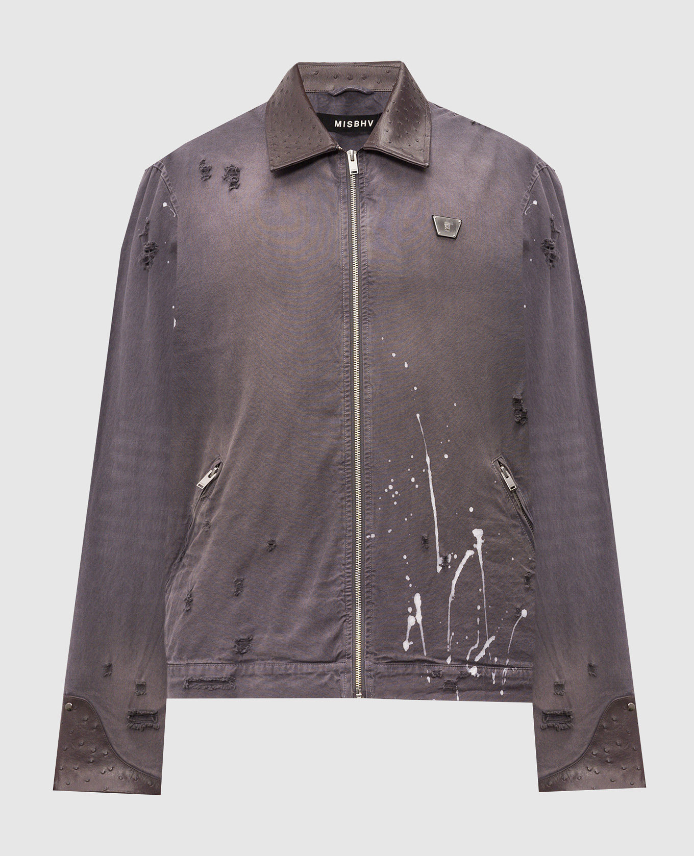 Gray jacket with holes Misbhv