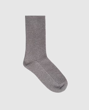 Brunello Cucinelli Gray socks with lurex MAZ225949P