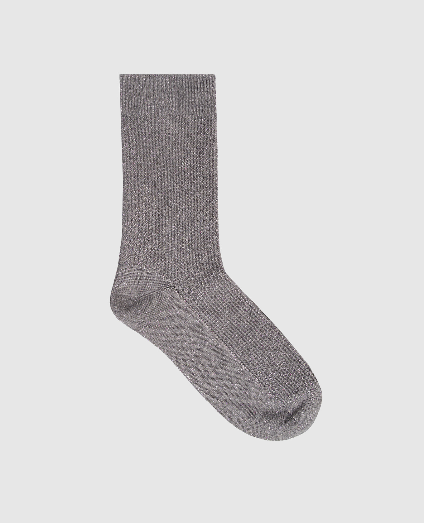 Gray socks with lurex