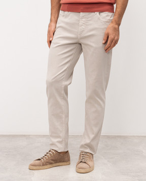 Brunello Cucinelli Beige jeans with logo M277PD3210