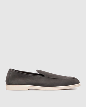 Doucal's Gray nubuck loafers DU3413NWMAUY288