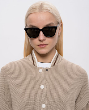 Alexander McQueen Black sunglasses with logo print 861667J0749