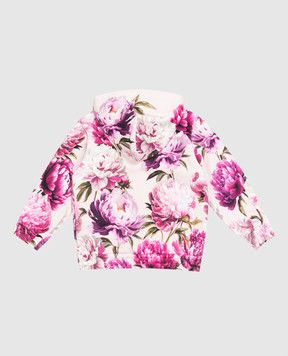 Dolce&Gabbana Children's pink sports jacket with floral print L2JWDOG7QWQ