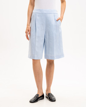 Agnona Blue linen Bermuda shorts T81103XU3049