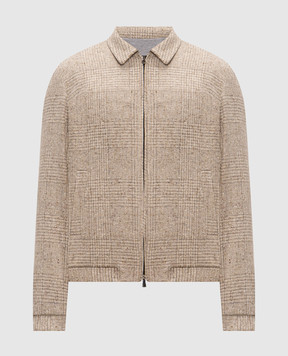 Pini Parma Beige wool jacket with a pattern BMBPWLPGREIG