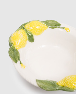 Les Ottomans White ceramic deep plate Lemons LMN01