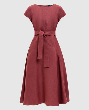 Max Mara Weekend Burgundy SORDIO linen dress WKDESORDIO