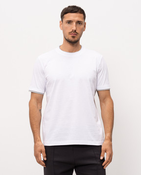 Peserico White T-shirt with logo print R55044J0Q402358