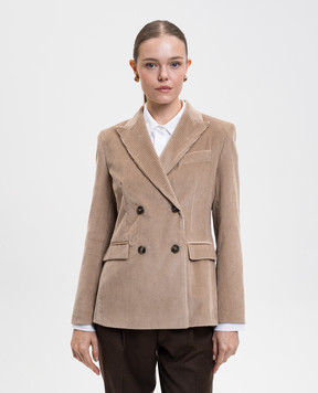 Max Mara Weekend Beige double-breasted corduroy jacket KATANGA KATANGA