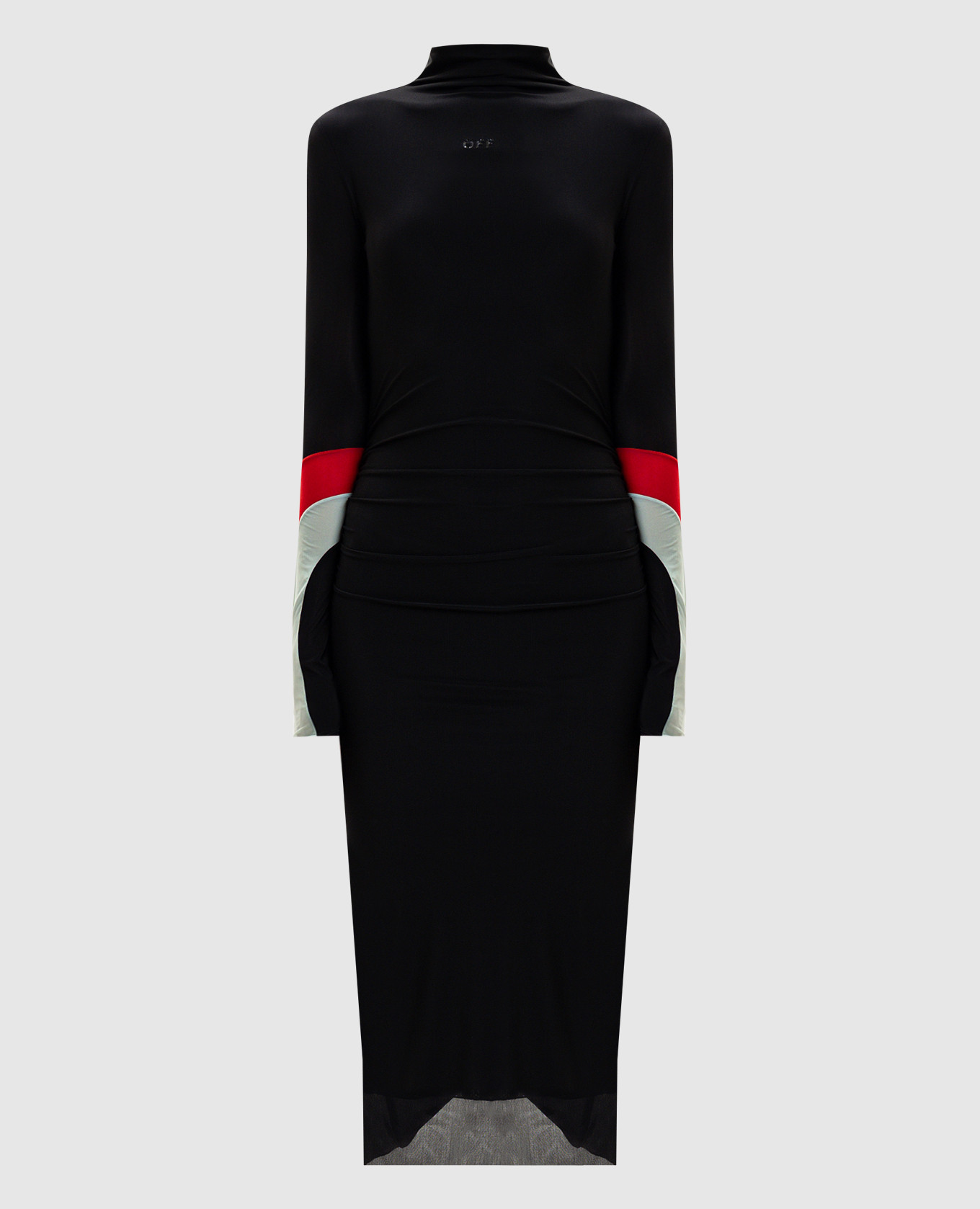

Black midi dress with logo print Off-White